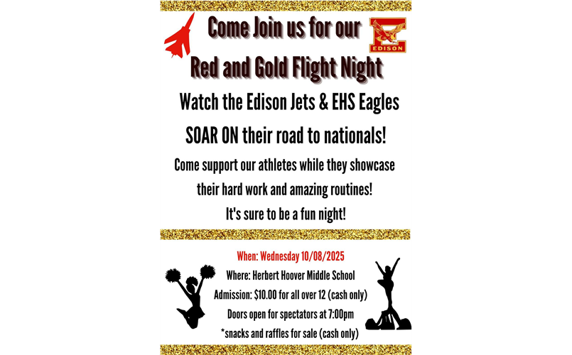 Red and Gold Flight Night